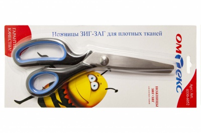 Ножницы арт.0330-6052 "ЗИГ-ЗАГ" 5 мм, для плотных тканей , 9"/ 229 мм - купить в Нефтекамске. Цена: 733.08 руб.