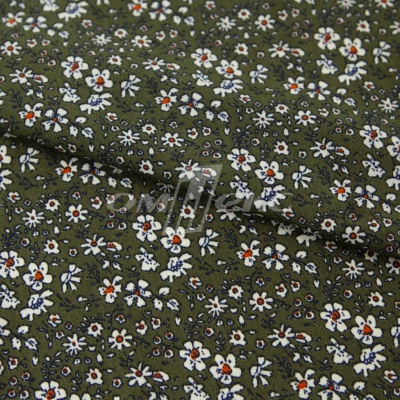 Плательная ткань "Фламенко" 11.2, 80 гр/м2, шир.150 см, принт растительный - купить в Нефтекамске. Цена 259.21 руб.