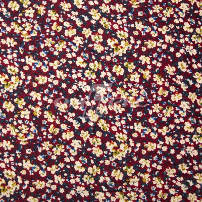 Плательная ткань "Софи" 5.1, 75 гр/м2, шир.150 см, принт растительный - купить в Нефтекамске. Цена 243.96 руб.
