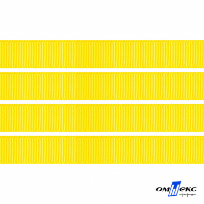 Репсовая лента 020, шир. 6 мм/уп. 50+/-1 м, цвет жёлтый - купить в Нефтекамске. Цена: 88.45 руб.