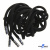 Шнурки #107-05, круглые 130 см, декор.наконечник, цв.чёрный - купить в Нефтекамске. Цена: 22.56 руб.