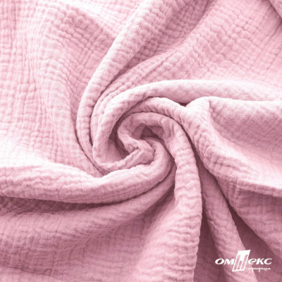 Ткань Муслин, 100% хлопок, 125 гр/м2, шир. 135 см   Цв. Розовый Кварц   - купить в Нефтекамске. Цена 337.25 руб.