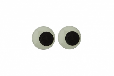 Глазки для игрушек, круглые, с бегающими зрачками, 8 мм/упак.50+/-2 шт, цв. -черно-белые - купить в Нефтекамске. Цена: 15.88 руб.