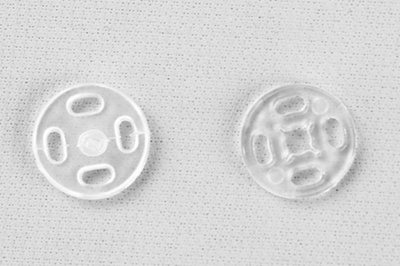 Кнопки пришивные пластиковые 11,5 мм, блистер 24шт, цв.-прозрачные - купить в Нефтекамске. Цена: 59.44 руб.