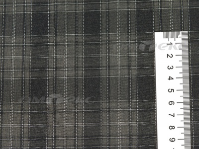Ткань костюмная клетка 25235 2004, 185 гр/м2, шир.150см, цвет серый/бел - купить в Нефтекамске. Цена 