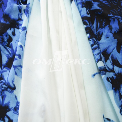 Плательная ткань "Фламенко" 19.1, 80 гр/м2, шир.150 см, принт растительный - купить в Нефтекамске. Цена 241.49 руб.
